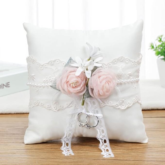 Coussin alliance mariage champetre | Dreamy Sloth® Blanc / 20x20 cm