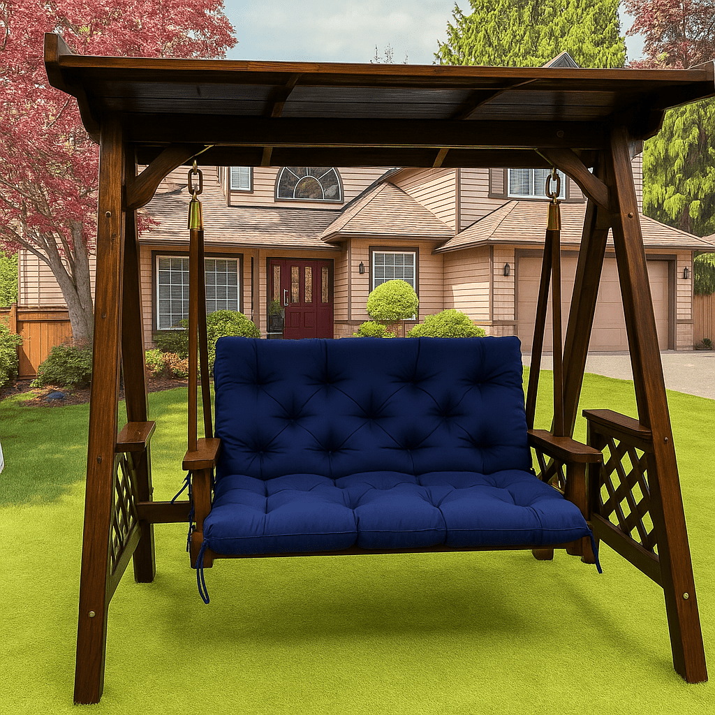 Coussin banc extérieur imperméable | Dreamy Sloth® Bleu marine / 100x100 cm