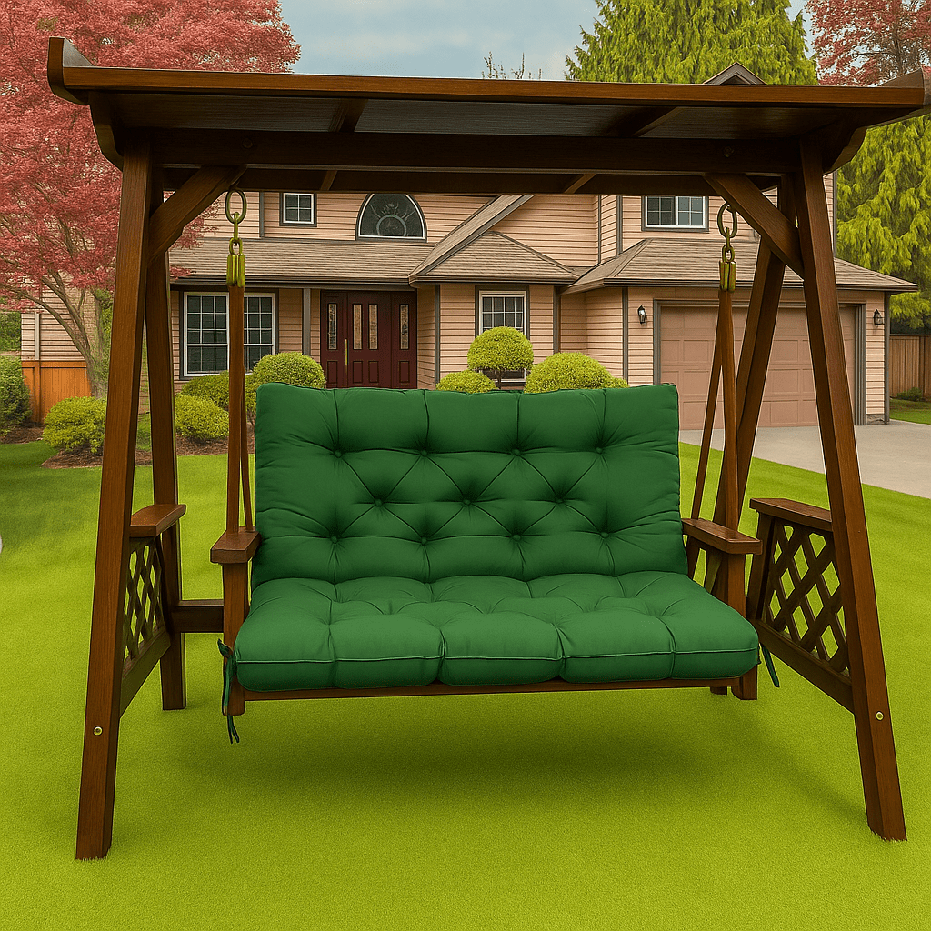 Coussin banc extérieur imperméable | Dreamy Sloth® Vert / 100x100 cm