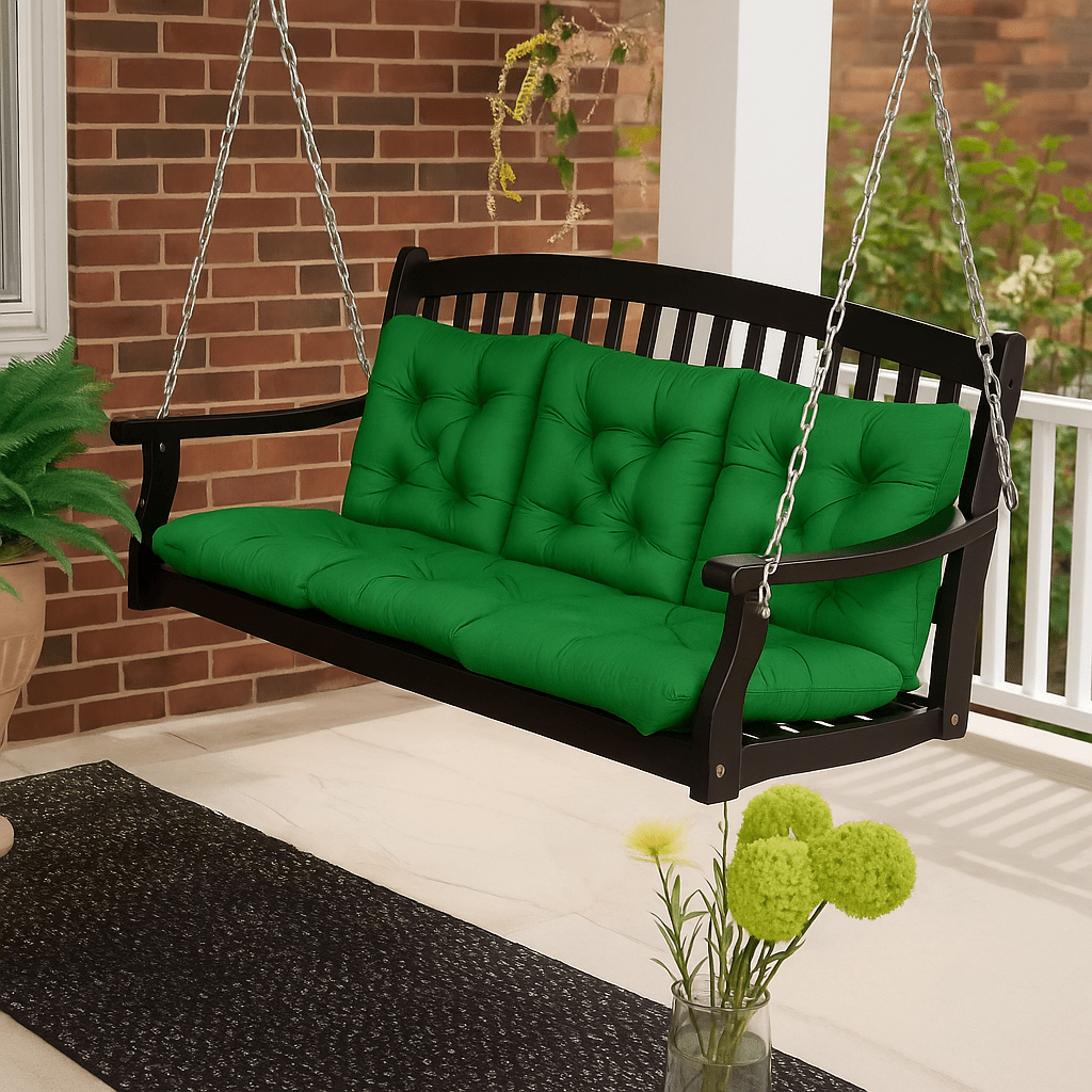 Coussin banquette extérieur | DreamySloth® Vert / 120x100 cm