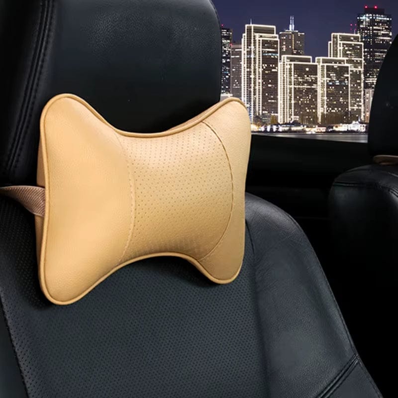 Coussin cervical voiture | Dreamy Sloth® Beige / 29x19 cm