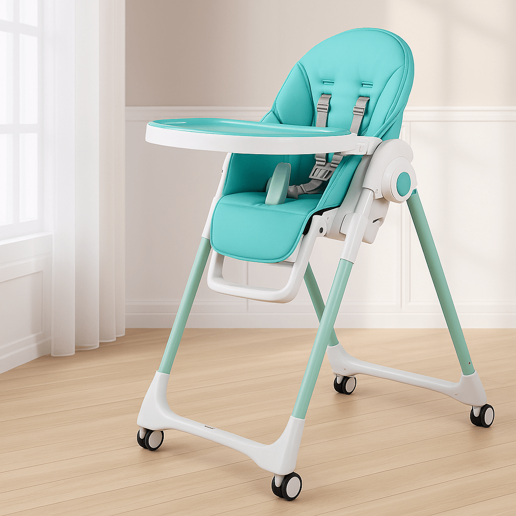 Coussin chaise haute bébé | Dreamy Sloth® Bleu clair / 83x40 cm