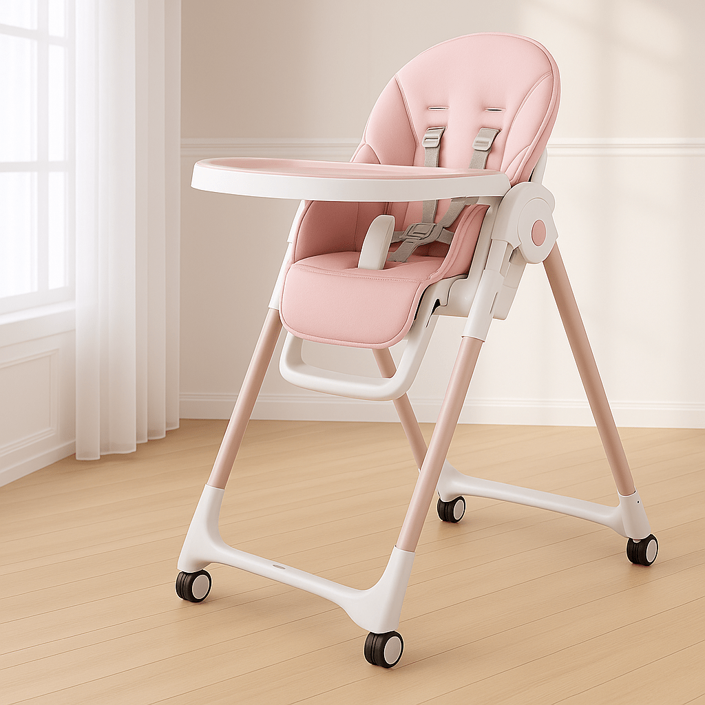 Coussin chaise haute bébé | Dreamy Sloth® Rose / 83x40 cm