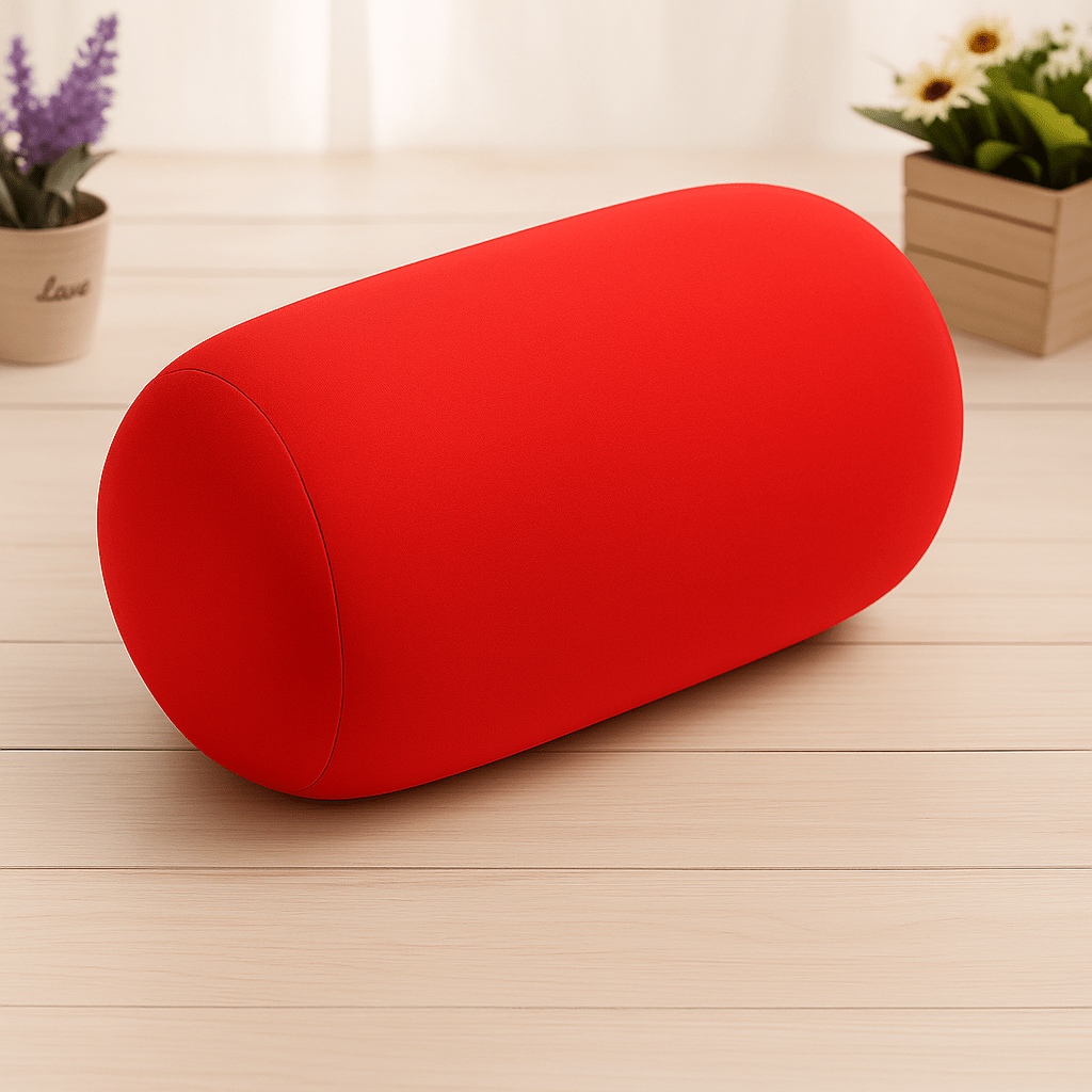 Coussin cylindre | DreamySloth® Rouge / 32x16 cm
