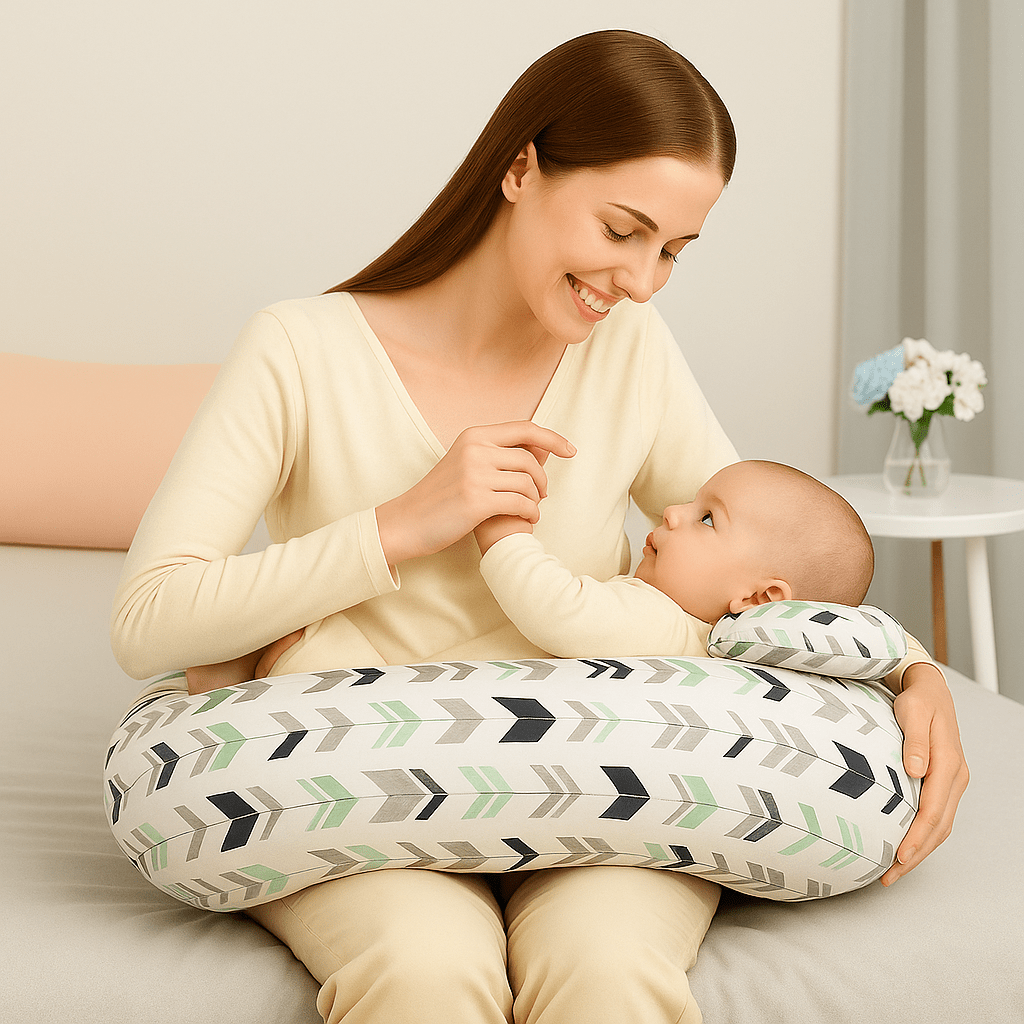 Coussin d'allaitement bio | Dreamy Sloth® Blanc / 37x56 cm