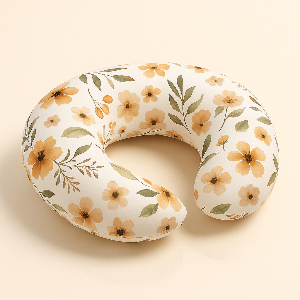 Coussin d'allaitement coton bio | Dreamy Sloth® Blanc / 50x50 cm