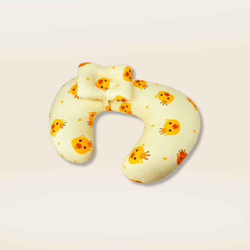 Coussin d'allaitement en U | Dreamy Sloth® Jaune / 56x39 cm