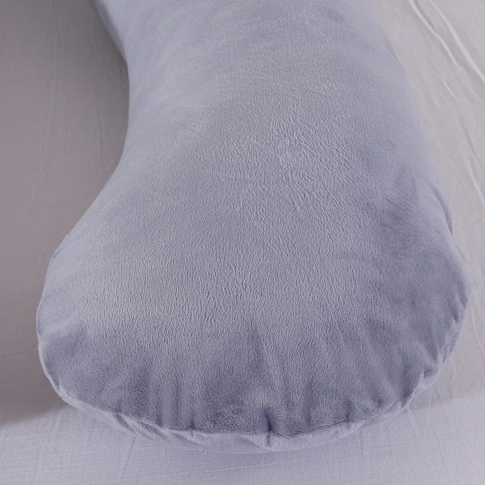 Coussin d'allaitement et grossesse | Dreamy Sloth® Gris / 130x70 cm