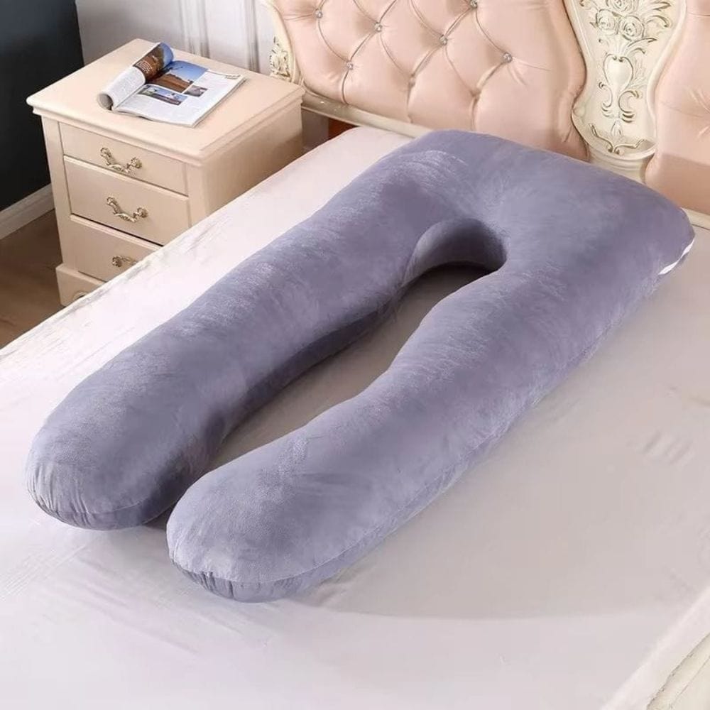 Coussin d'allaitement et grossesse | Dreamy Sloth® Gris / 130x70 cm