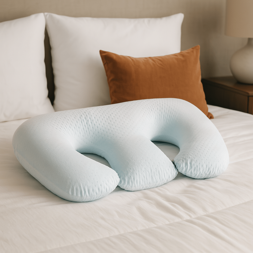 Coussin d'allaitement jumeaux | Dreamy Sloth® Bleu / 95x38 cm