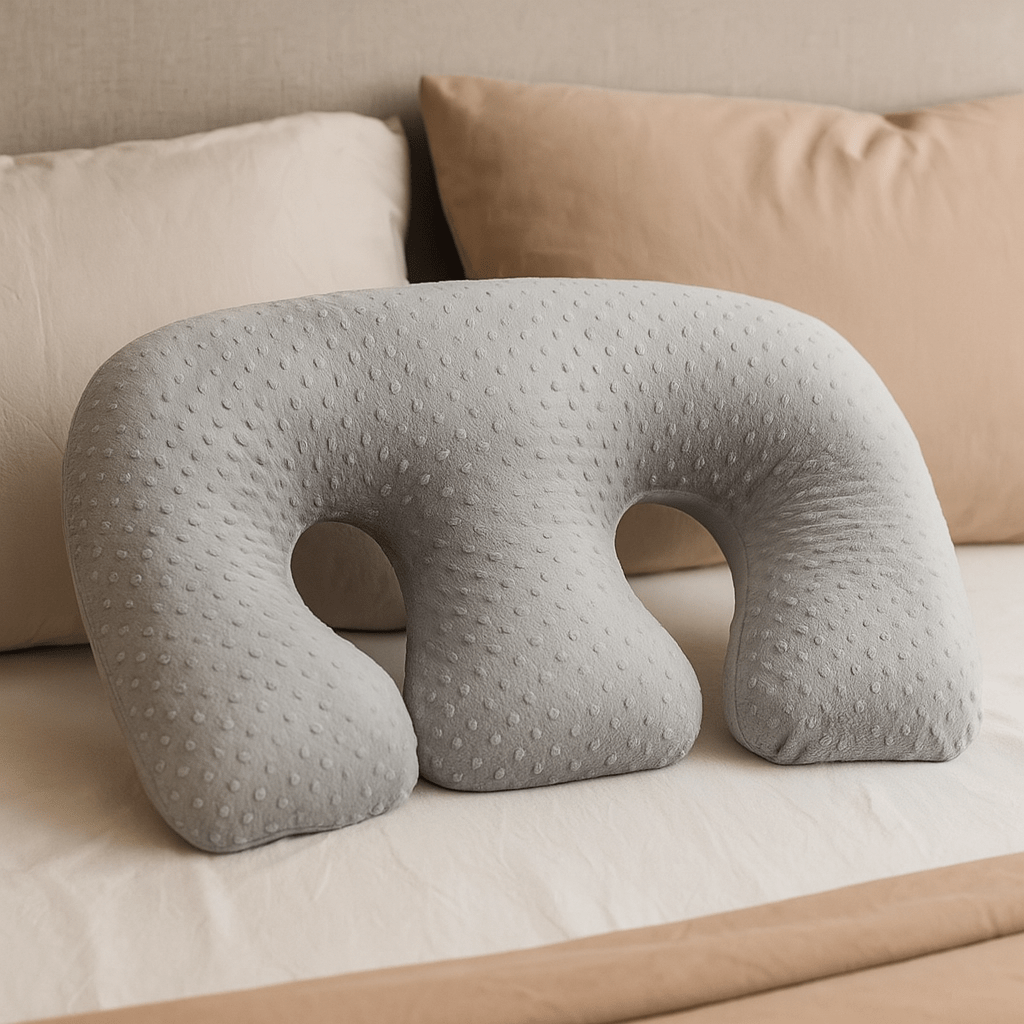 Coussin d'allaitement jumeaux | Dreamy Sloth® Gris / 95x38 cm