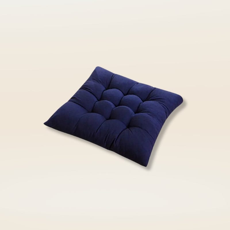 Coussin de chaise avec noeud | Dreamy Sloth® Bleu foncé / 40x40 cm