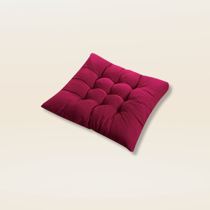 Coussin de chaise avec noeud | Dreamy Sloth® Bordeaux / 40x40 cm