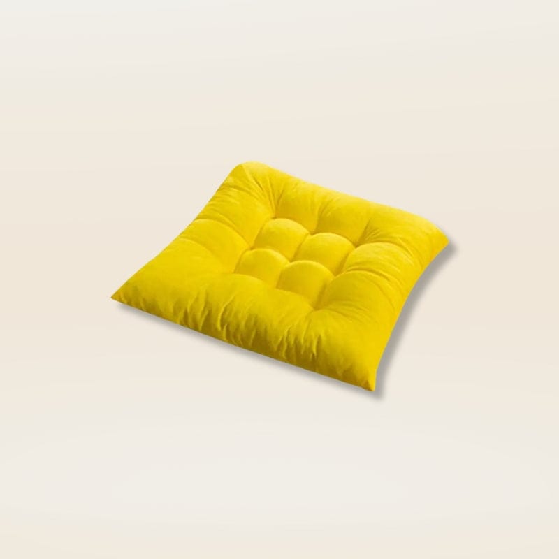 Coussin de chaise avec noeud | Dreamy Sloth® Jaune / 40x40 cm