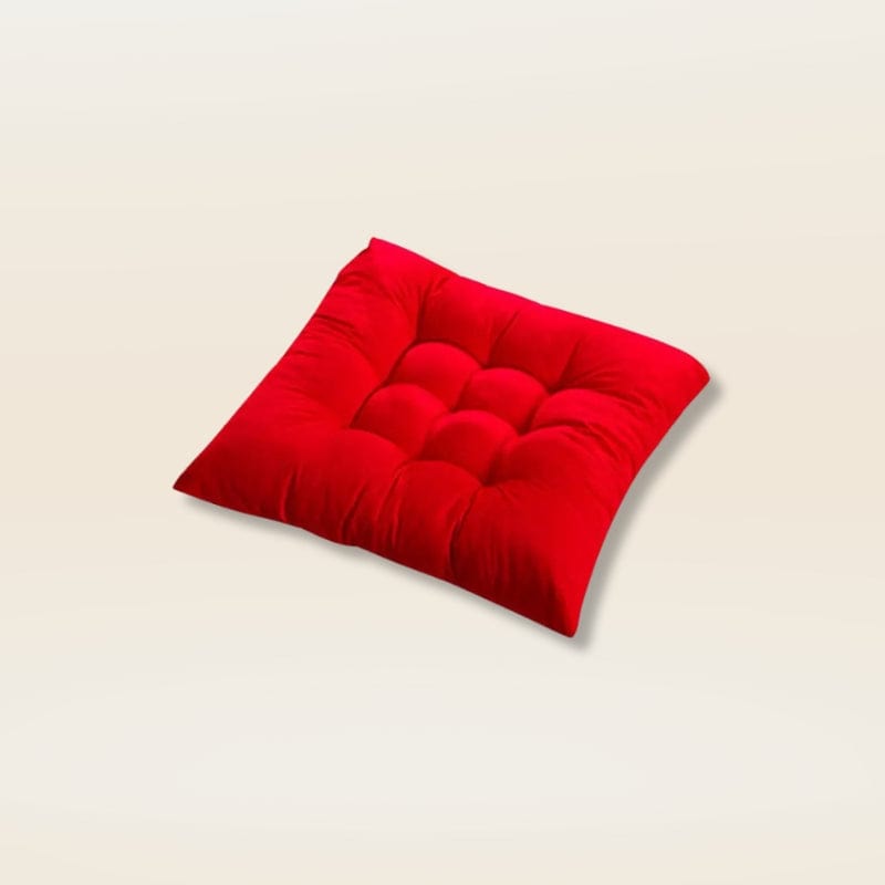 Coussin de chaise avec noeud | Dreamy Sloth® Rouge / 40x40 cm
