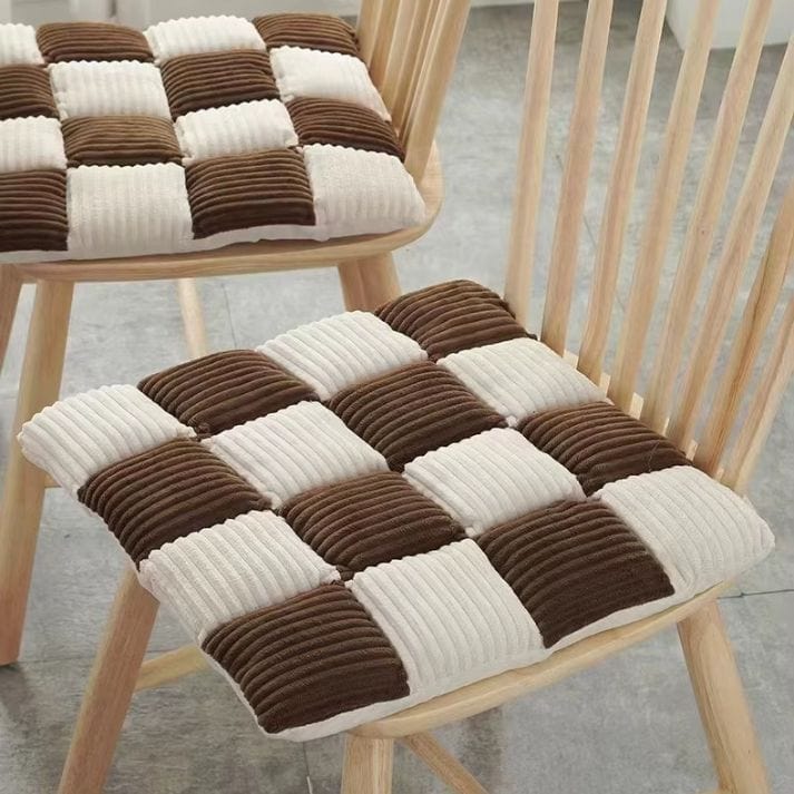 Coussin de chaise intérieur | DreamySloth® Marron / 42x42 cm