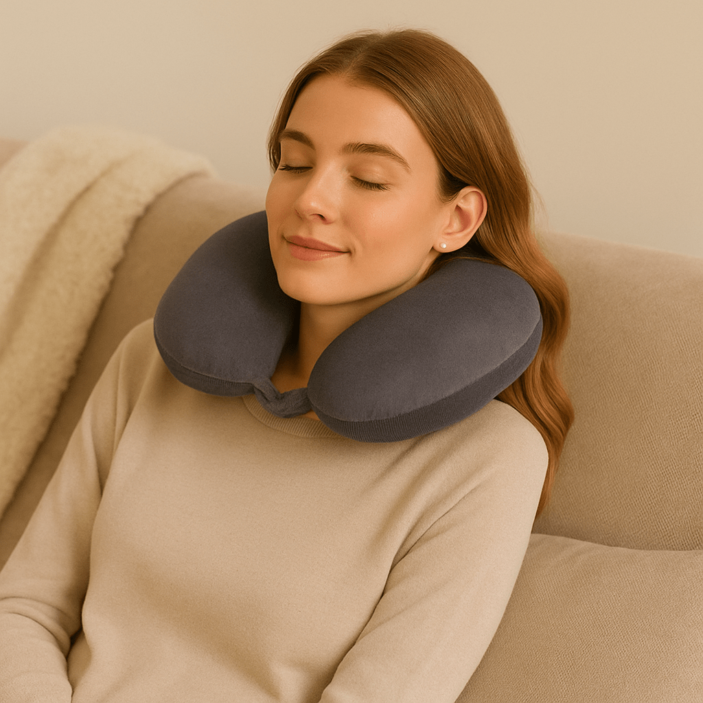 Coussin de cou pour voyage | Dreamy Sloth® Gris foncé