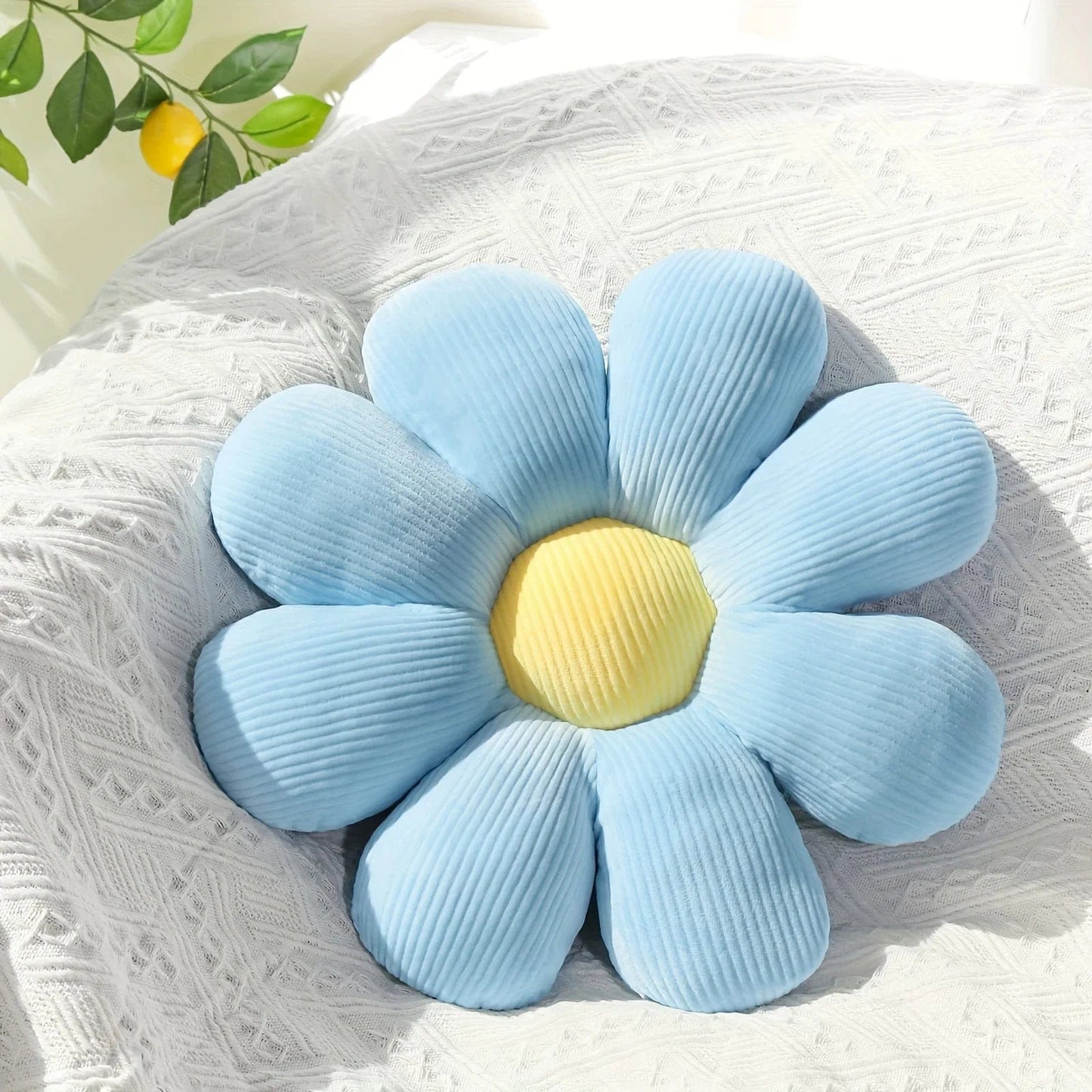 Coussin de fleur | Dreamy Sloth® Bleu / 40x40 cm