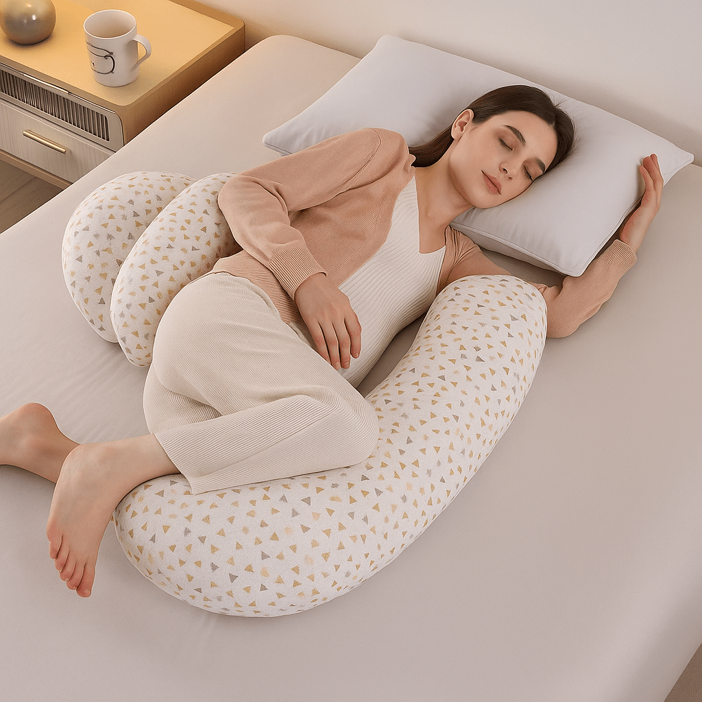 Coussin de grossesse bebe | Dreamy Sloth® Blanc / 110x35 cm