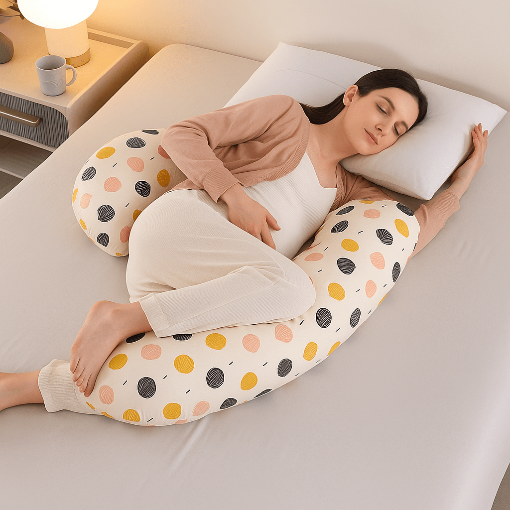 Coussin de grossesse pour dormir | Dreamy Sloth® Blanc / 110x35 cm