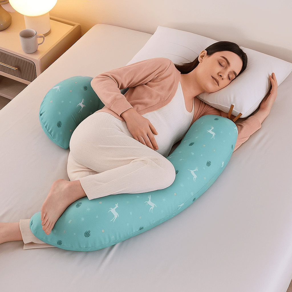 Coussin de grossesse pour dormir | Dreamy Sloth® Bleu / 110x35 cm