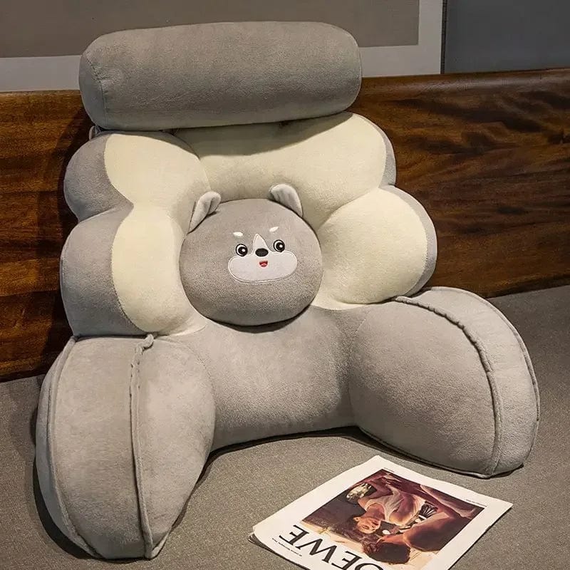 Coussin de lecture de lit | Dreamy Sloth® Gris / 60x50 cm