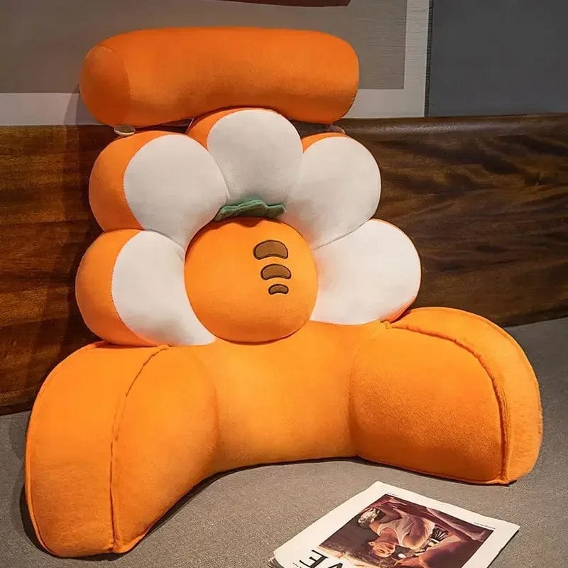 Coussin de lecture de lit | Dreamy Sloth® Orange / 60x50 cm