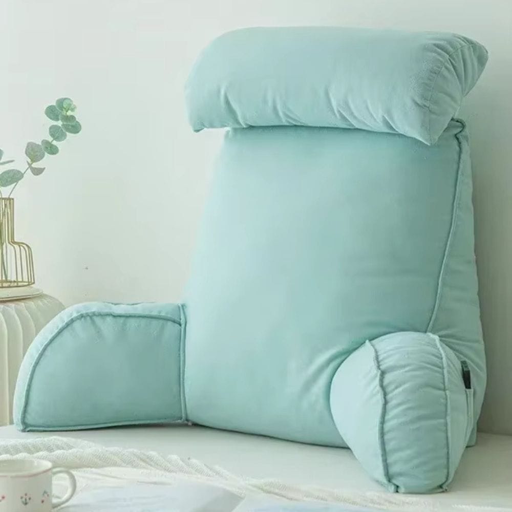 Coussin de lecture ergonomique | Dreamy Sloth® Bleu clair / 75x50 cm