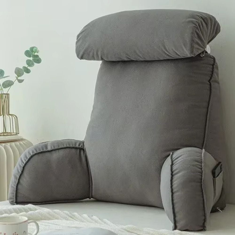 Coussin de lecture ergonomique | Dreamy Sloth® Gris foncé / 75x50 cm
