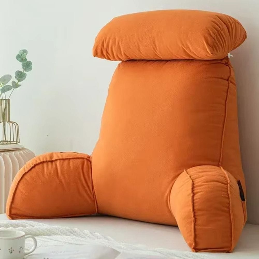 Coussin de lecture ergonomique | Dreamy Sloth® Orange / 75x50 cm