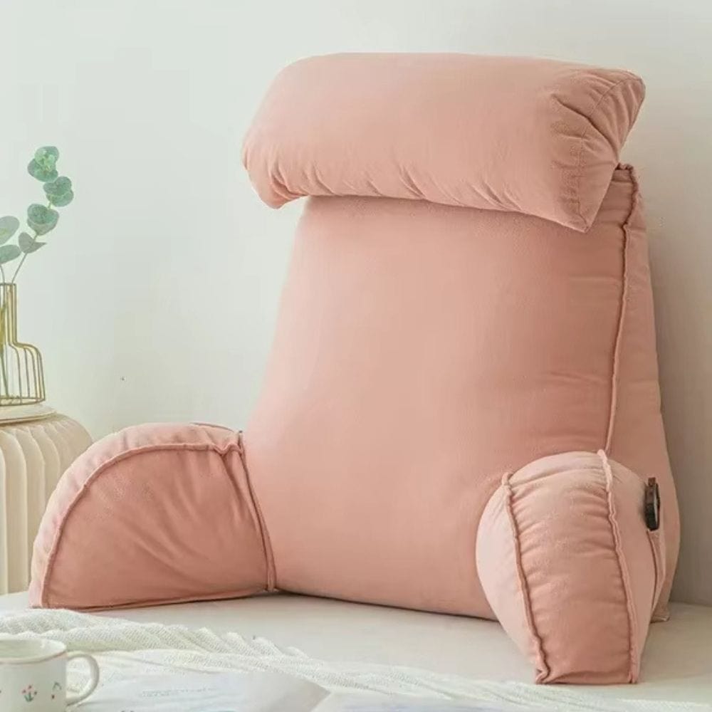 Coussin de lecture ergonomique | Dreamy Sloth® Rose / 75x50 cm