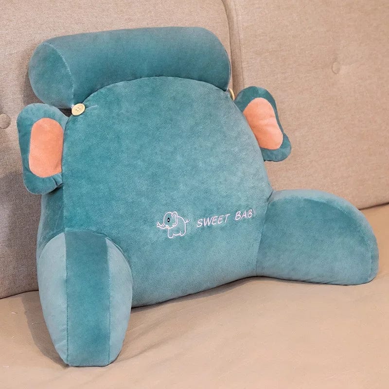 Coussin de lecture ergonomique en velours | Dreamy Sloth® Bleu / 35x60x20 cm