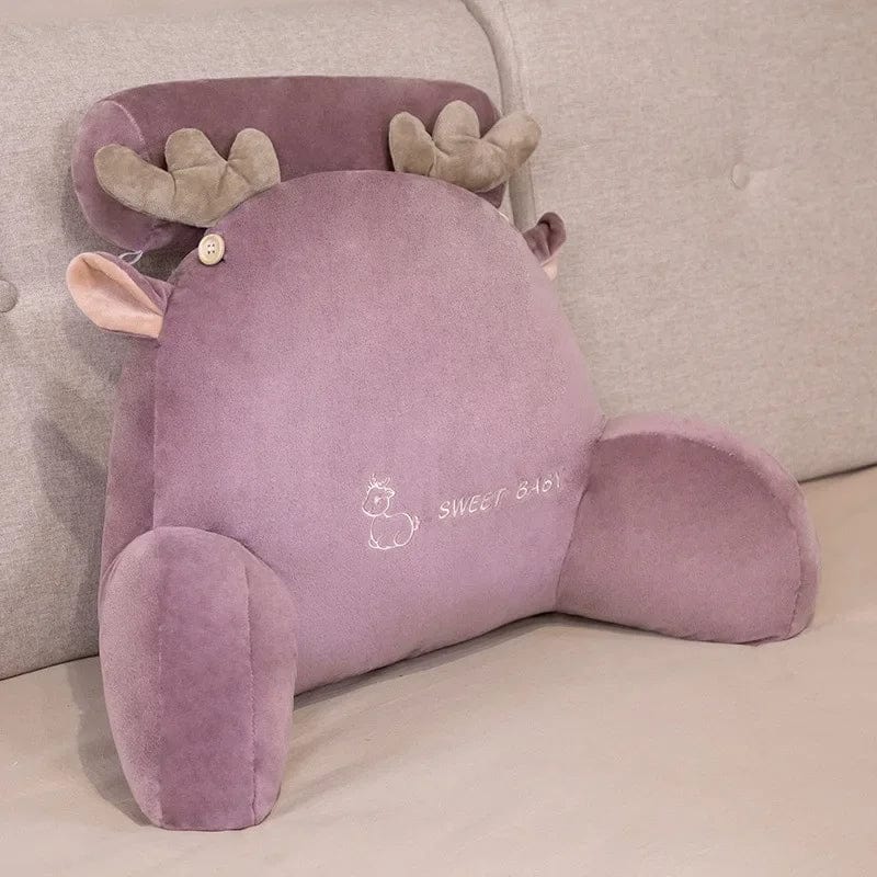 Coussin de lecture ergonomique en velours | Dreamy Sloth® Violet / 35x60x20 cm
