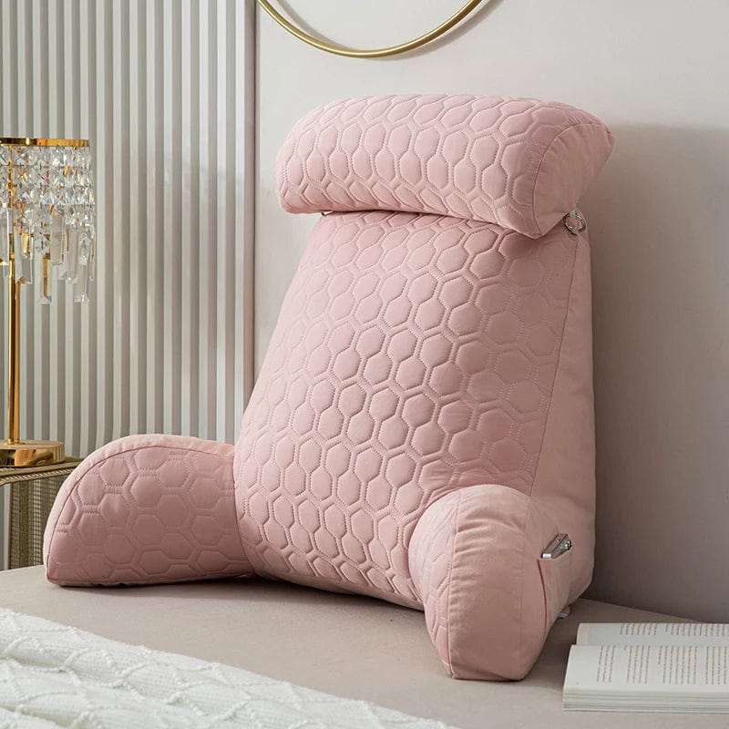 Coussin de lecture memoire de forme | Dreamy Sloth® Rose / 75x58 cm