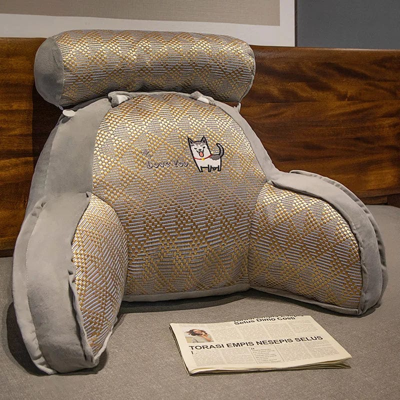 Coussin de lecture pour le lit | Dreamy Sloth® Gris / 60x40 cm