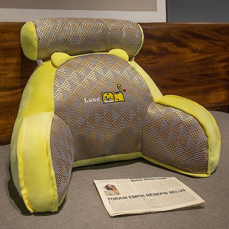 Coussin de lecture pour le lit | Dreamy Sloth® Jaune / 60x40 cm