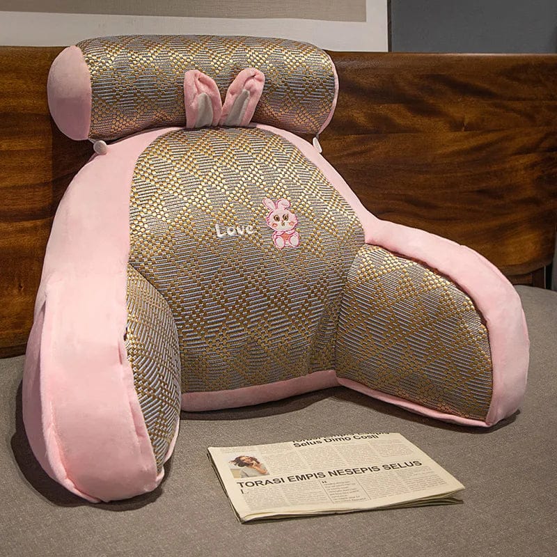 Coussin de lecture pour le lit | Dreamy Sloth® Rose / 60x40 cm