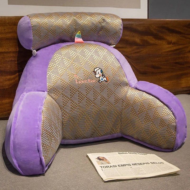 Coussin de lecture pour le lit | Dreamy Sloth® Violet / 60x40 cm