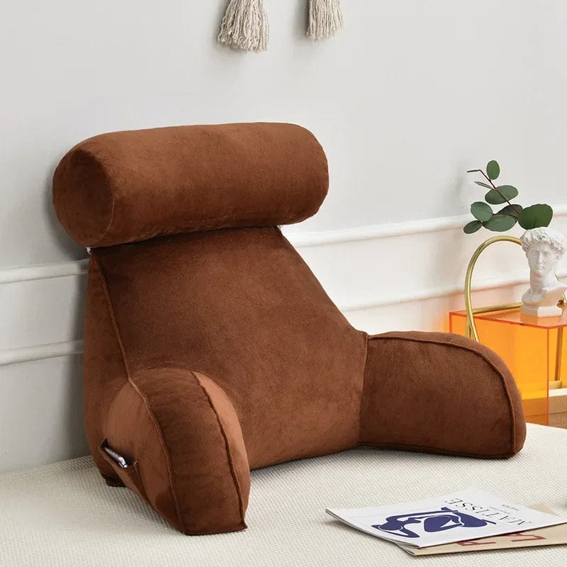 Coussin de lecture pour livre | Dreamy Sloth® Marron / 75x40 cm
