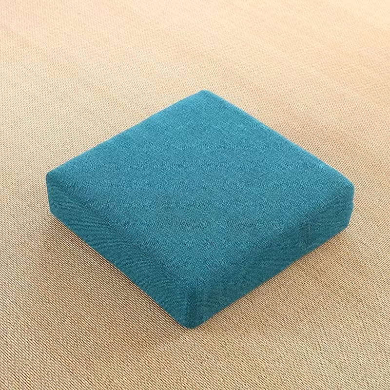 Coussin de méditation carré | Dreamy Sloth® Bleu canard / 40x40 cm