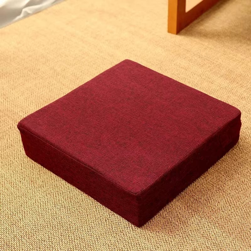Coussin de méditation carré | Dreamy Sloth® Rouge / 40x40 cm