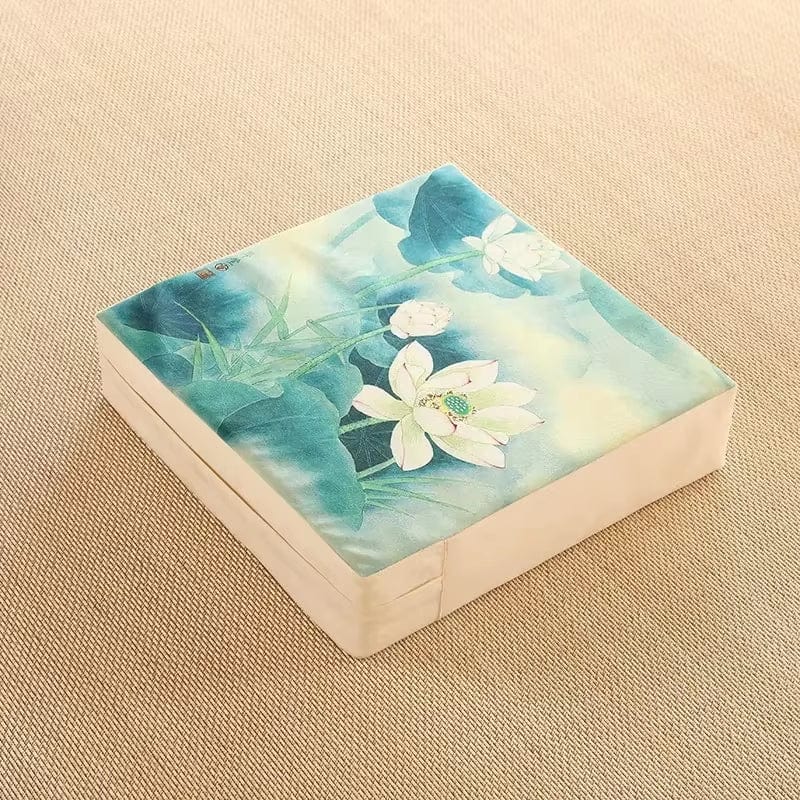 Coussin de méditation japonais | Dreamy Sloth® Bleu clair / 40x40 cm