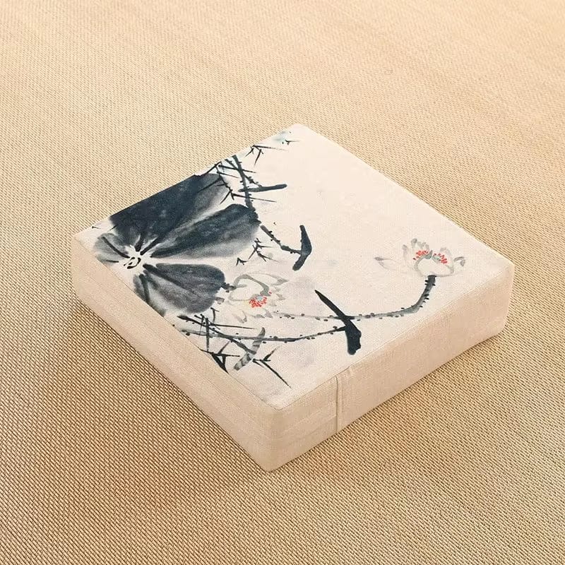 Coussin de méditation japonais | Dreamy Sloth® Noir / 40x40 cm