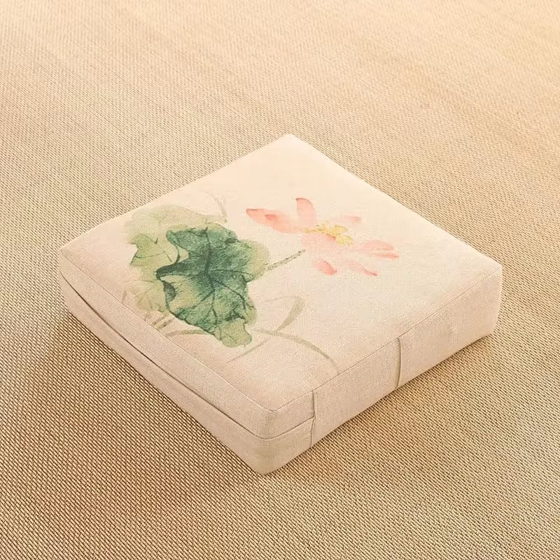 Coussin de méditation japonais | Dreamy Sloth® Vert / 40x40 cm