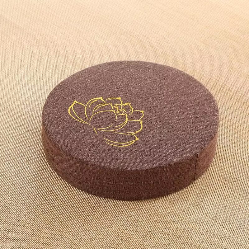 Coussin de meditation rond | Dreamy Sloth® Marron / 40x40 cm