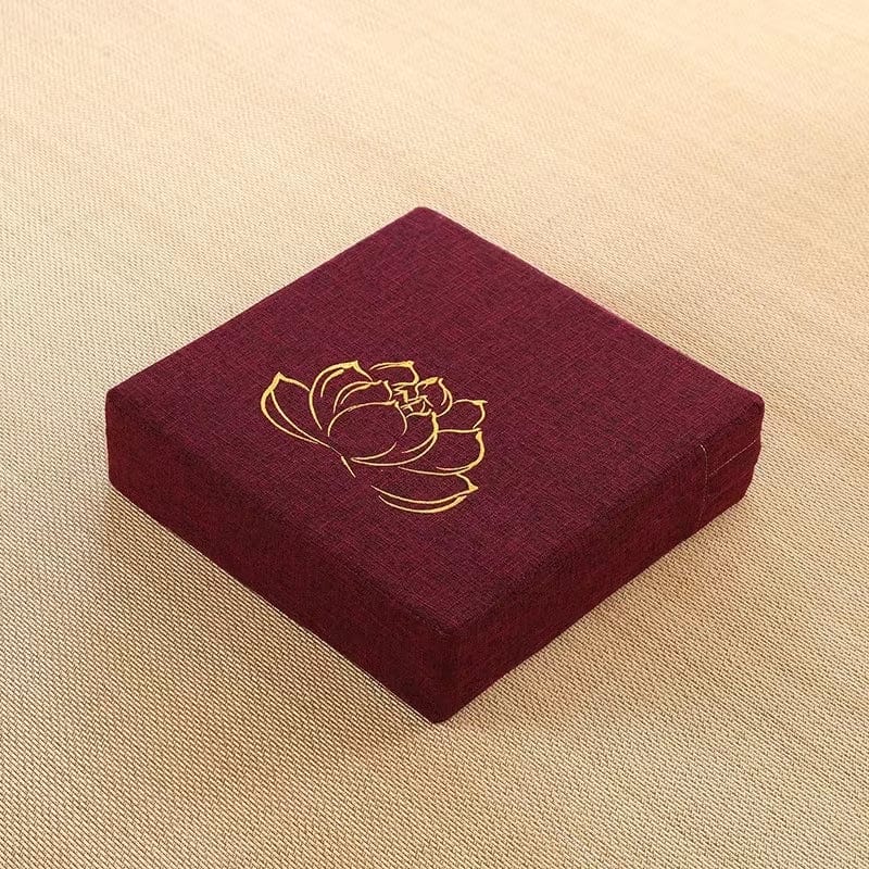 Coussin de méditation yoga | Dreamy Sloth® Rouge / 40x40 cm