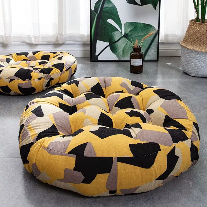 Coussin de méditation zen | Dreamy Sloth® Jaune / 55x55 cm