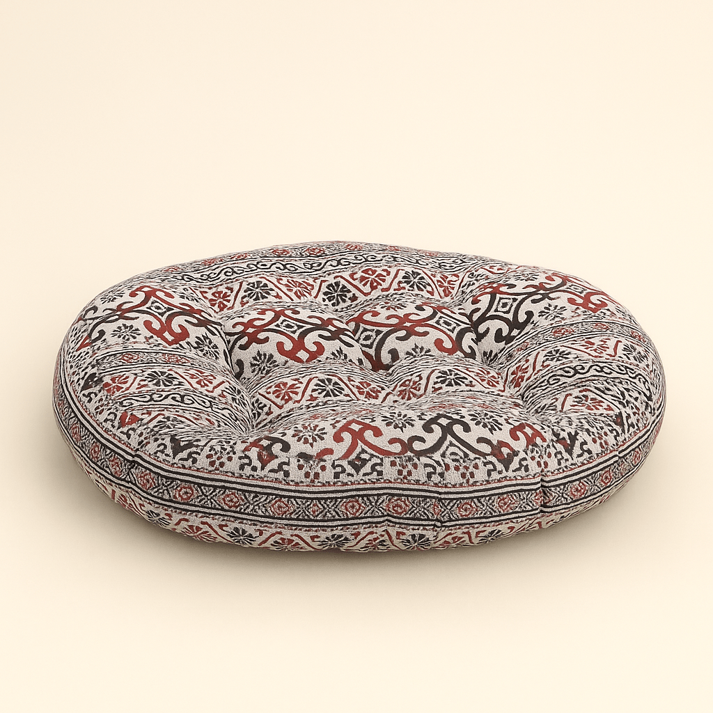 Coussin de sol en lin | Dreamy Sloth® Gris / 55x55 cm