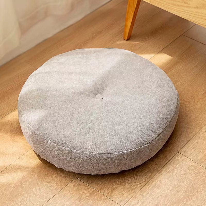 Coussin de sol rond | Dreamy Sloth® Gris / 42x42 cm