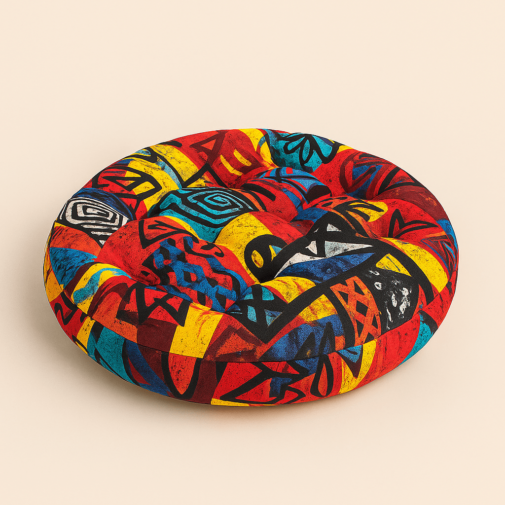 Coussin de sol rouge | Dreamy Sloth® Rouge / 55x55 cm